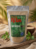 Fiji Kava 500g bag with a bowl of kava and betel leaves